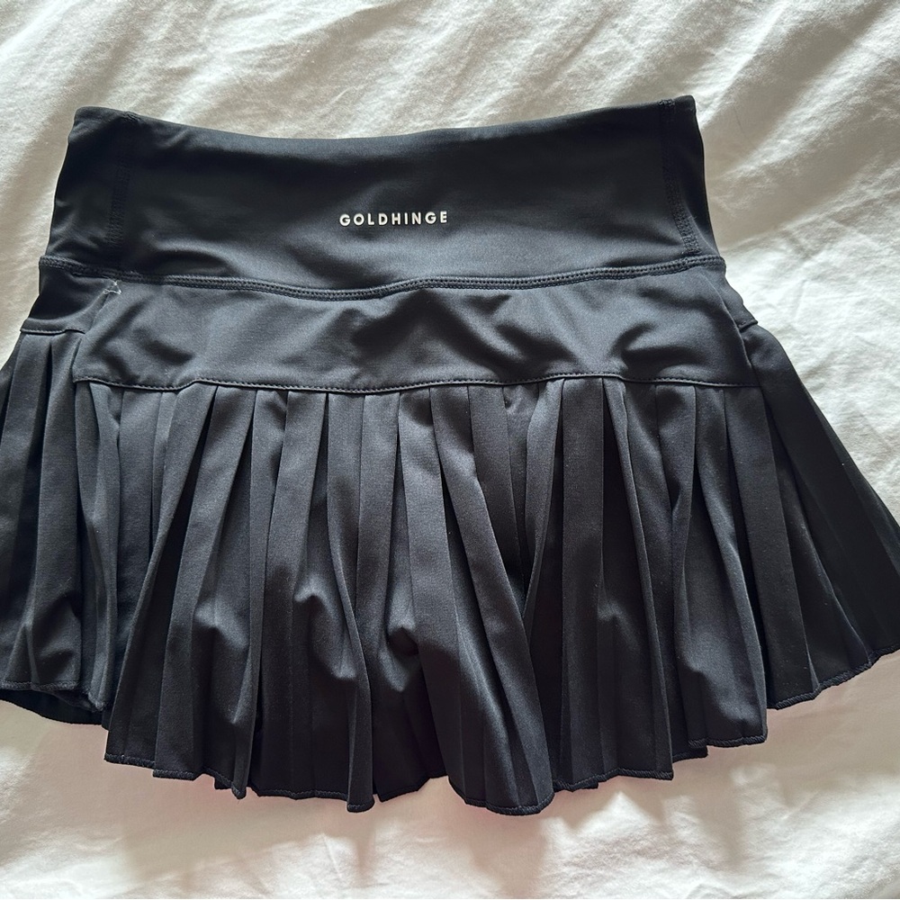Black Mini Athletic Skater Skirt